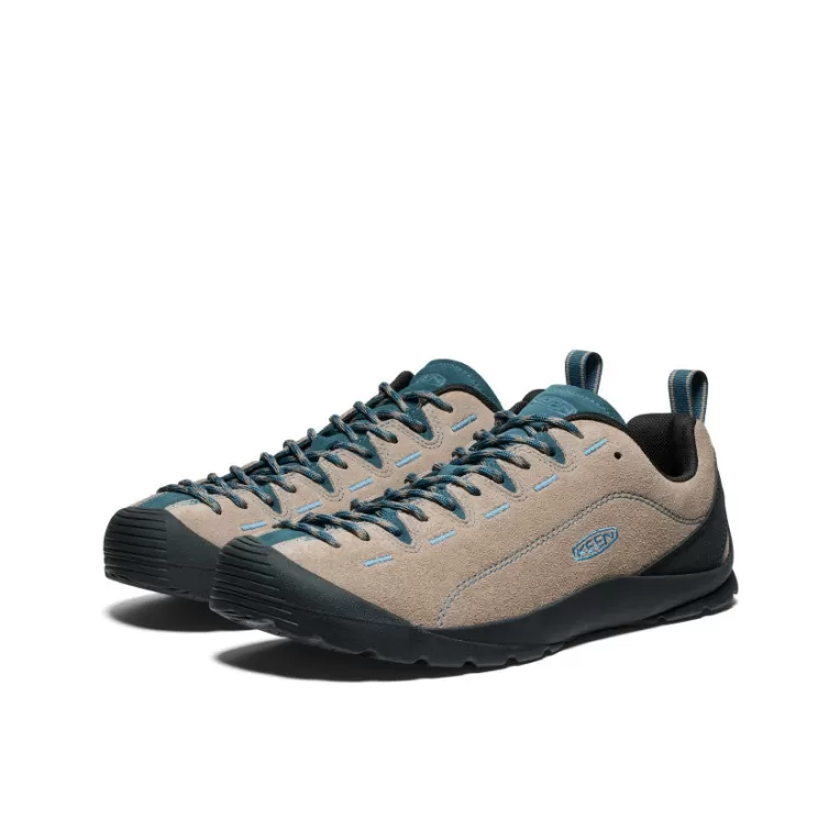 KEEN Leather | Shoes | Men's Jasper Suede Sneakers   |  Brindle/Orion Blue