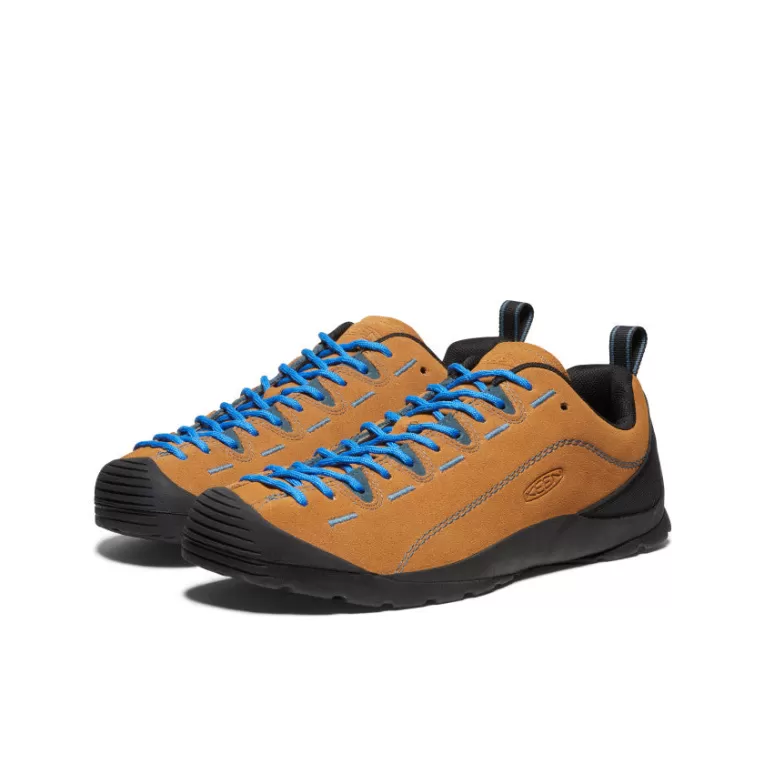 KEEN Leather | Shoes | Men's Jasper Suede Sneakers   |  Cathay Spice/Orion Blue