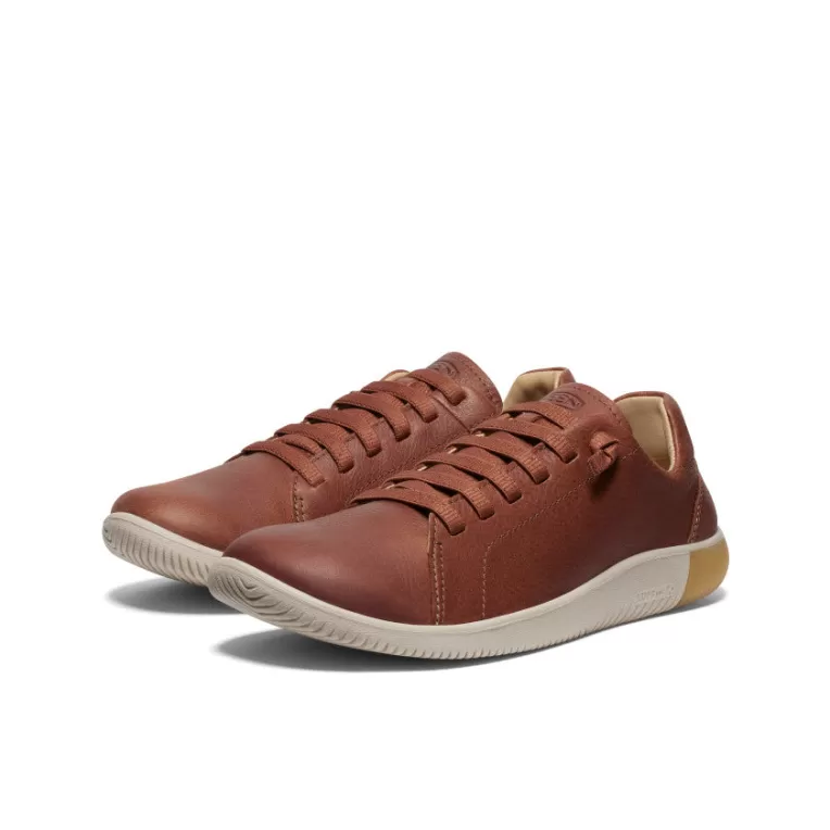 KEEN Leather | Shoes | Men's KNX Leather Sneaker   |  Tortoise Shell/Plaza Taupe