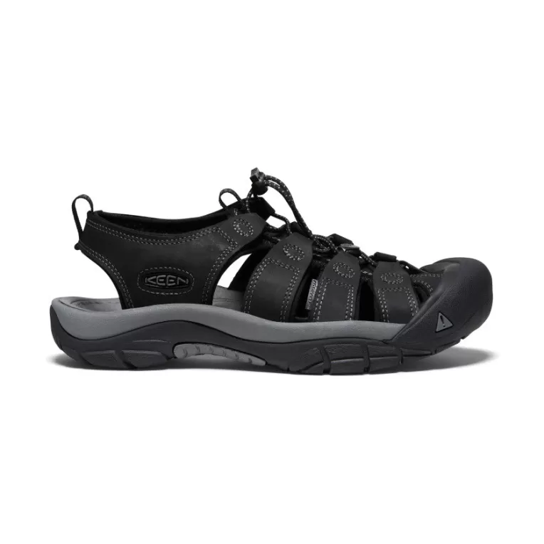 KEEN Leather | Sandals | Men's Newport Leather Sandal   |  Black/Steel Grey