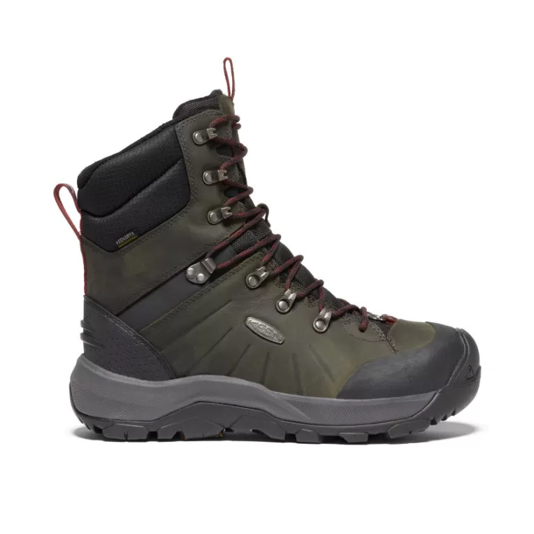 KEEN Leather | Boots | Men's Revel IV High Polar Waterproof Boot   |  Magnet/Red Carpet