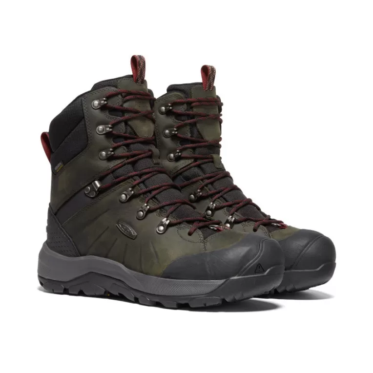 KEEN Leather | Boots | Men's Revel IV High Polar Waterproof Boot   |  Magnet/Red Carpet
