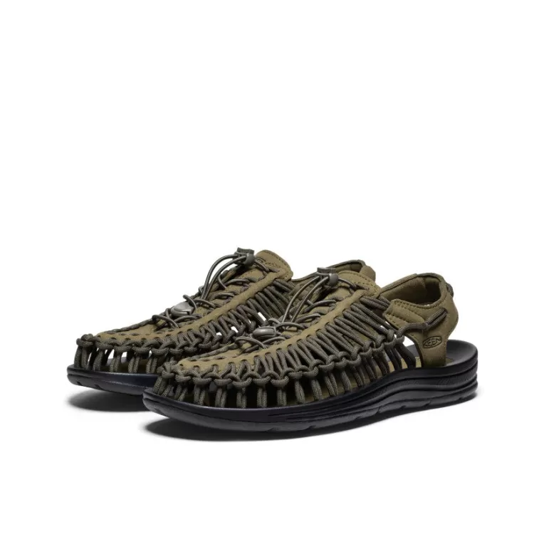 KEEN Sandals | Men's UNEEK Sneaker   |  Dark Olive/Black