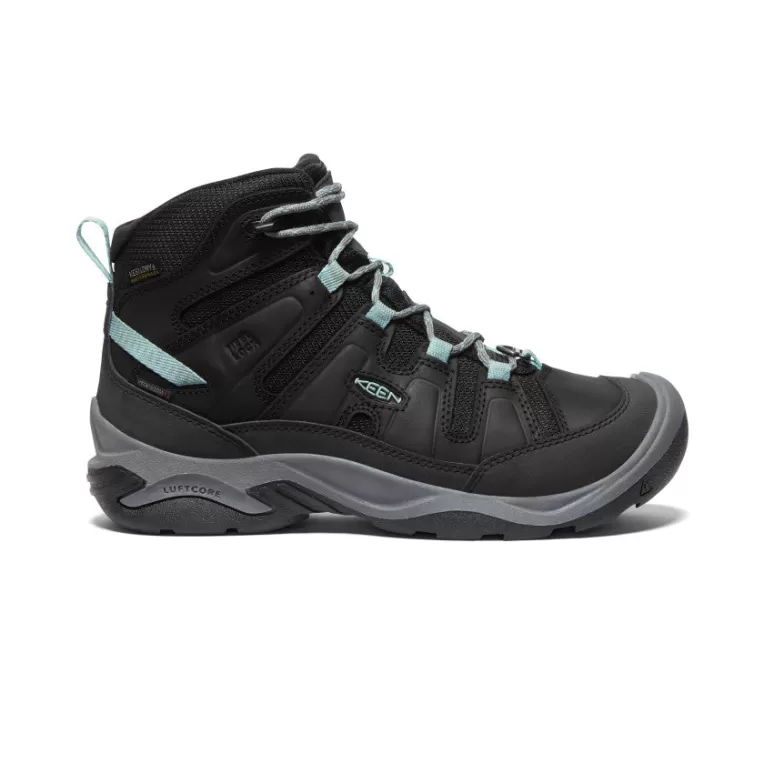 Women KEEN Leather | Boots | Women's Circadia Polar Waterproof Boot   |  Black/Cloud Blue