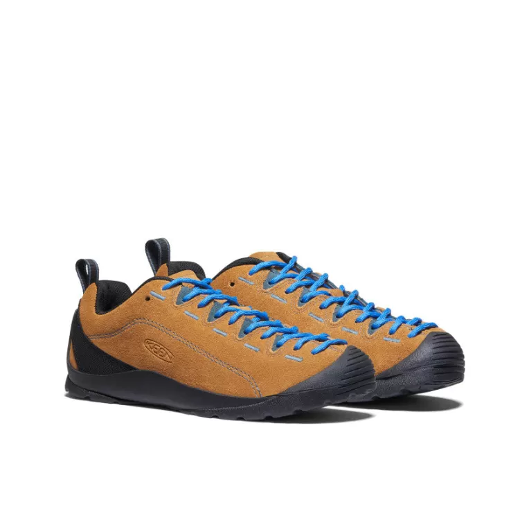 Women KEEN Leather | Shoes | Women's Jasper Suede Sneakers   |  Cathay Spice/Orion Blue
