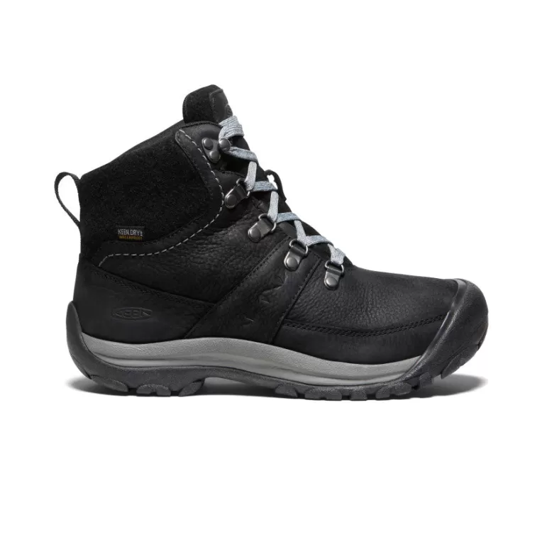 Women KEEN Leather | Boots | Women's Kaci III Winter Waterproof Boot   |  Black/Steel Grey