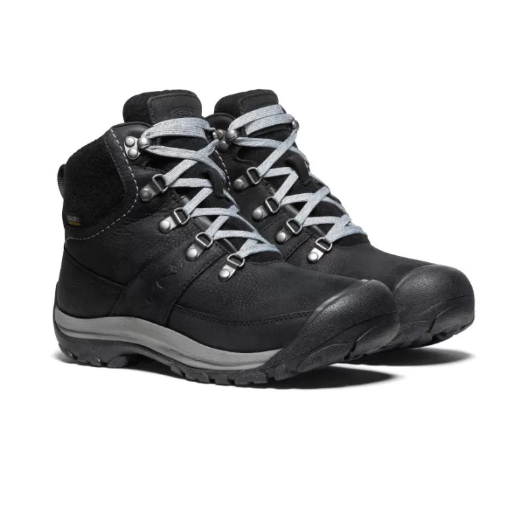 Women KEEN Leather | Boots | Women's Kaci III Winter Waterproof Boot   |  Black/Steel Grey