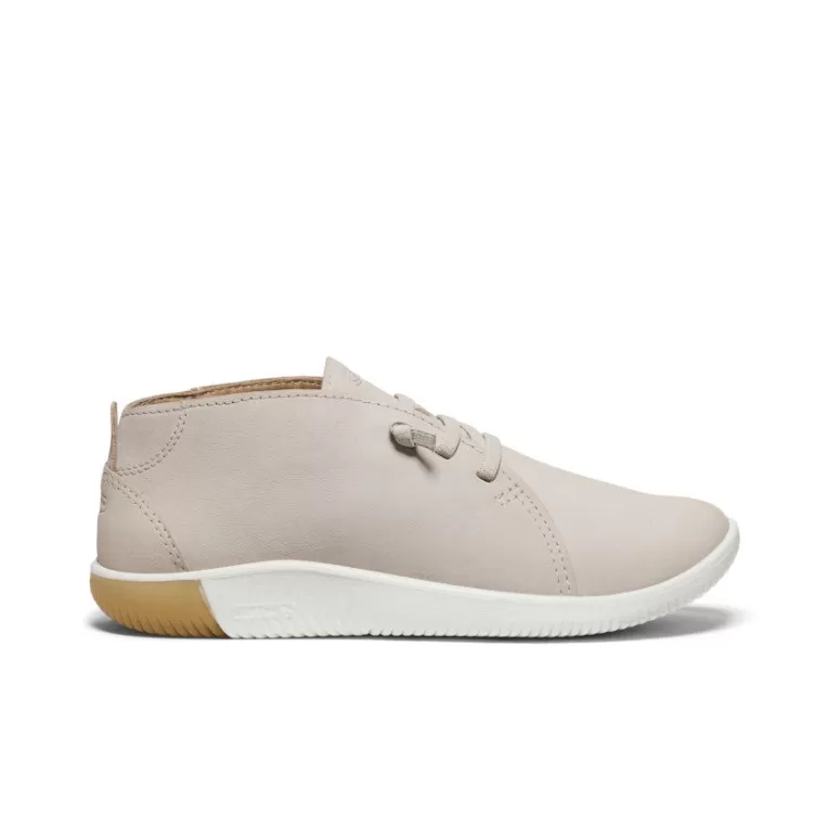 Women KEEN Leather | Boots | Women's KNX Chukka   |  Silver Lining/Star White