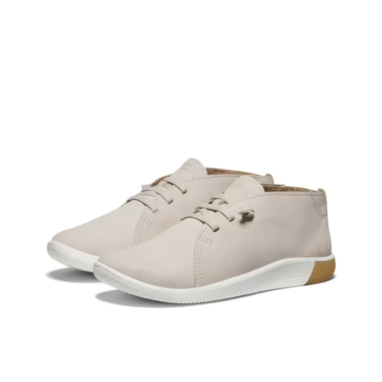 Women KEEN Leather | Boots | Women's KNX Chukka   |  Silver Lining/Star White