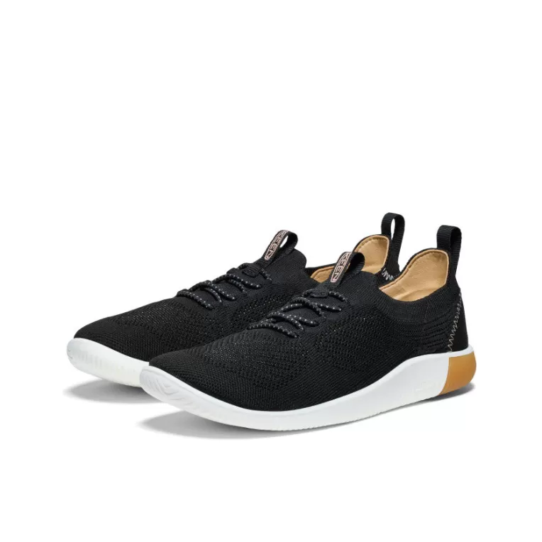Women KEEN Shoes | Women's KNX Knit Sneaker   |  Black/Star White