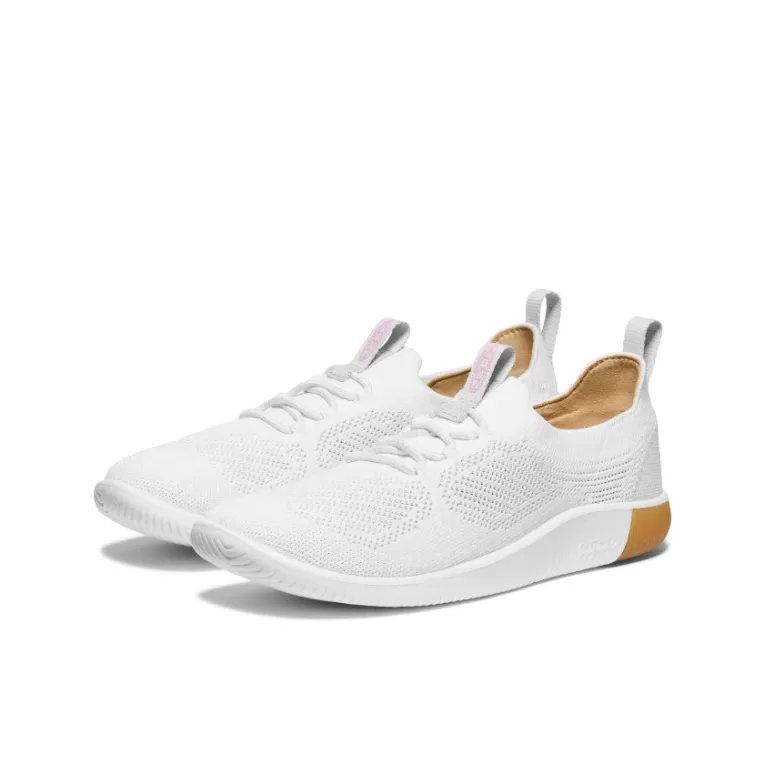 Women KEEN Shoes | Women's KNX Knit Sneaker   |  Star White/Moonlite Mauve