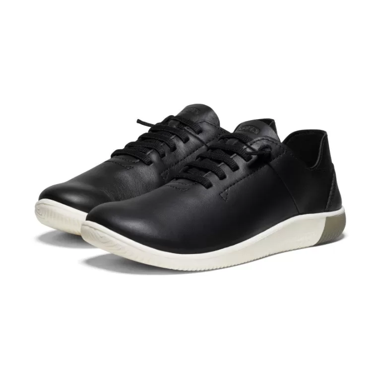 Women KEEN Leather | Shoes | Women's KNX Unlined Leather Sneaker   |  Black/Star White