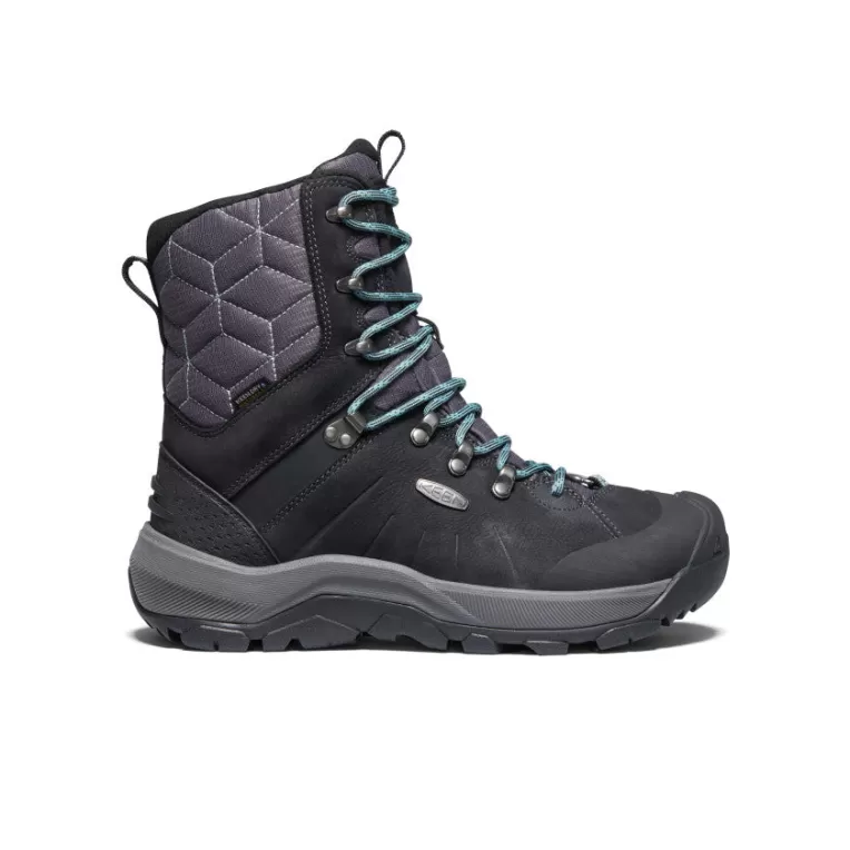 Women KEEN Leather | Boots | Women's Revel IV High Polar Waterproof Boot   |  Black/North Atlantic