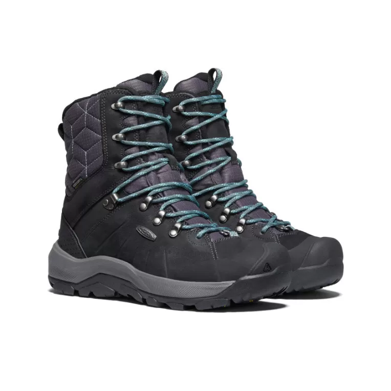 Women KEEN Leather | Boots | Women's Revel IV High Polar Waterproof Boot   |  Black/North Atlantic