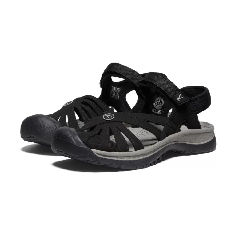 Women KEEN Sandals | Women's Rose Sandal   |  Black/Neutral Gray