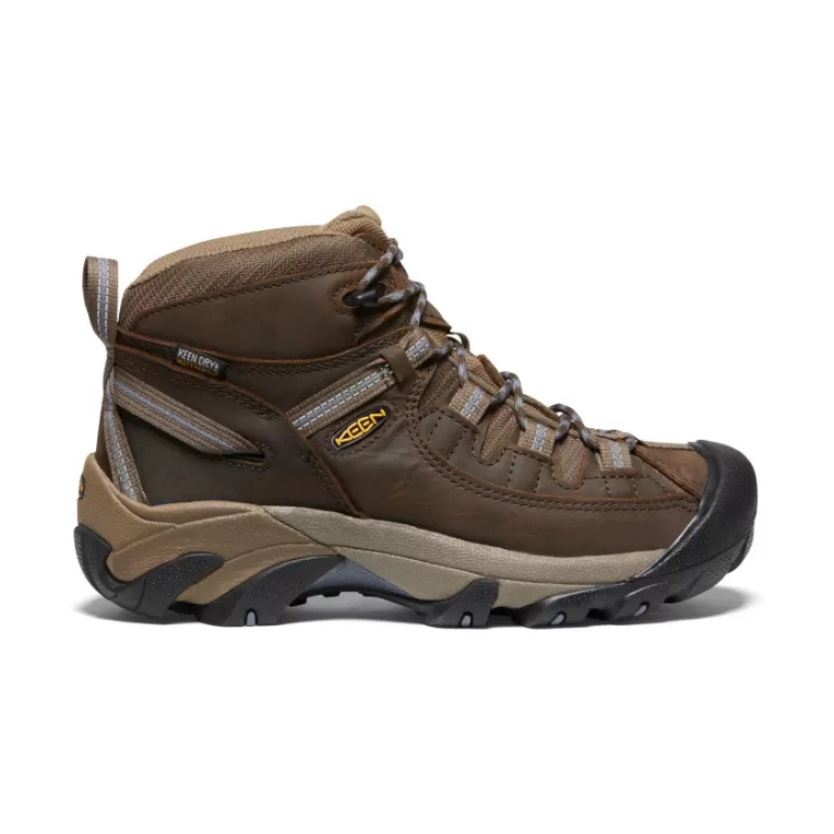 Women KEEN Leather | Boots | Women's Targhee II Waterproof Mid   |  Slate Black/Flint Stone