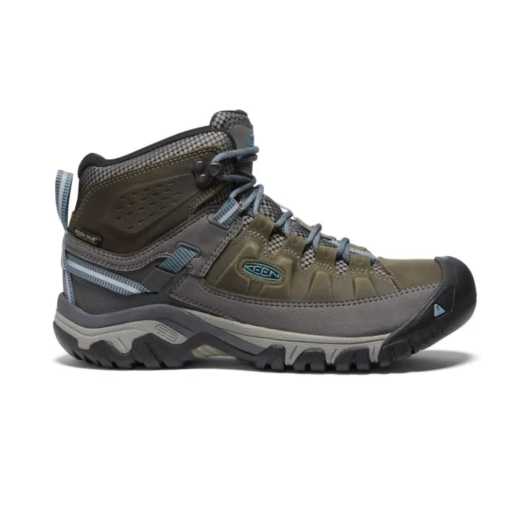 Women KEEN Leather | Boots | Women's Targhee III Waterproof Mid   |  Magnet/Atlantic Blue