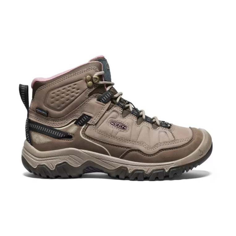 Women KEEN Leather | Boots | Women's Targhee IV Waterproof Hiking Boot   |  Brindle/Nostalgia Rose