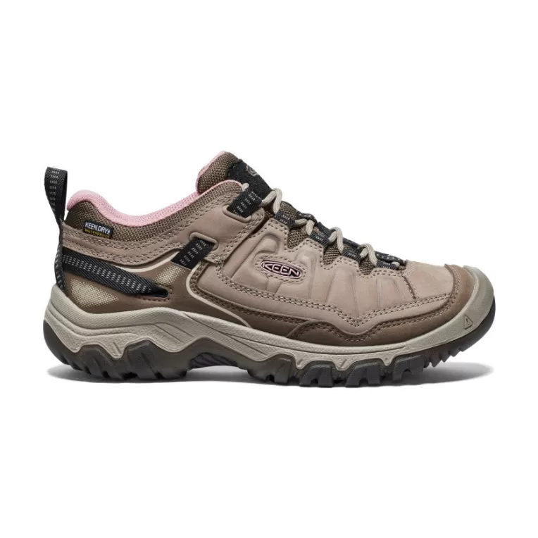 Women KEEN Leather | Shoes | Women's Targhee IV Waterproof Hiking Shoe   |  Brindle/Nostalgia Rose