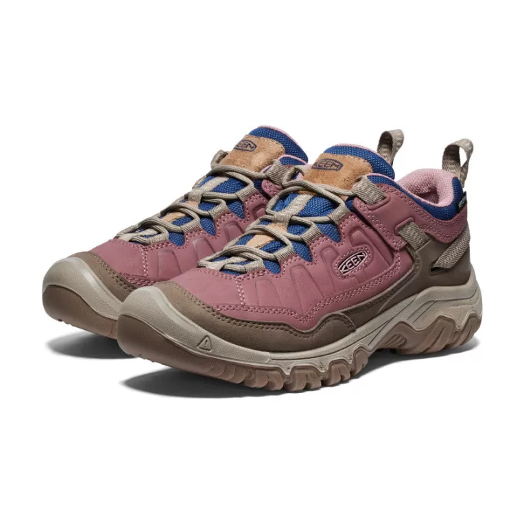 Women KEEN Leather | Shoes | Women's Targhee IV Waterproof Hiking Shoe   |  Rose Brown/Plaza Taupe