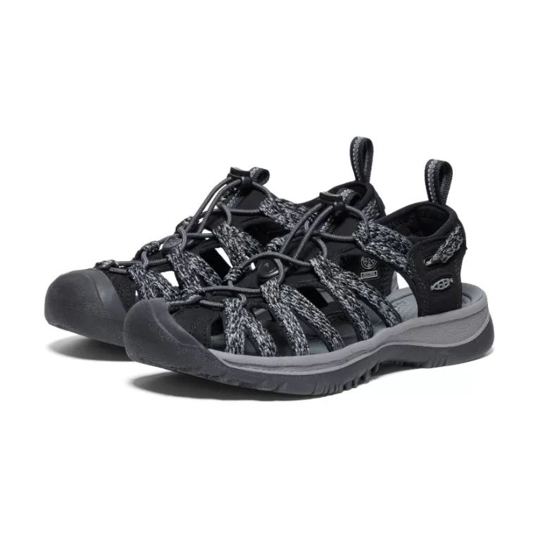 Women KEEN Sandals | Women's Whisper   |  Black/Steel Grey