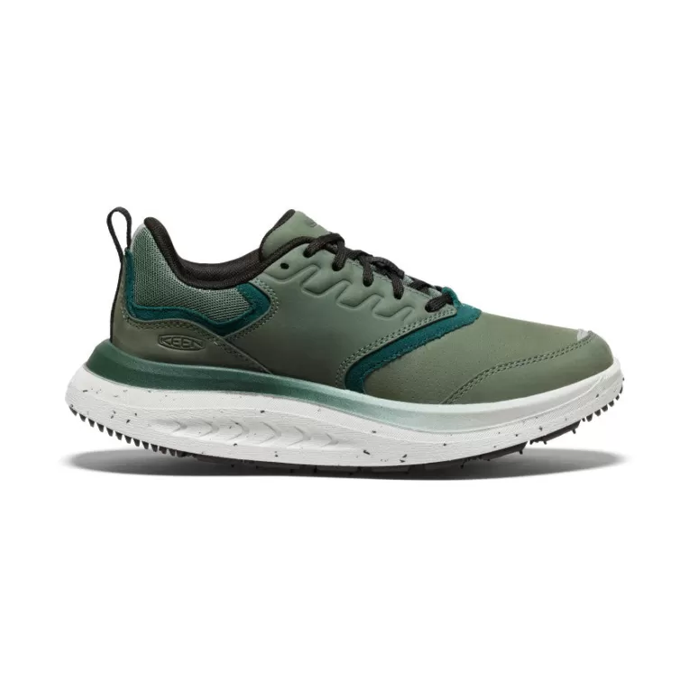 Women KEEN Leather | Shoes | Women's WK400 Leather Walking Shoe   |  Dark Forest/Sea Moss