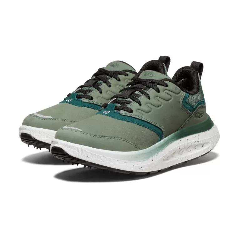 Women KEEN Leather | Shoes | Women's WK400 Leather Walking Shoe   |  Dark Forest/Sea Moss