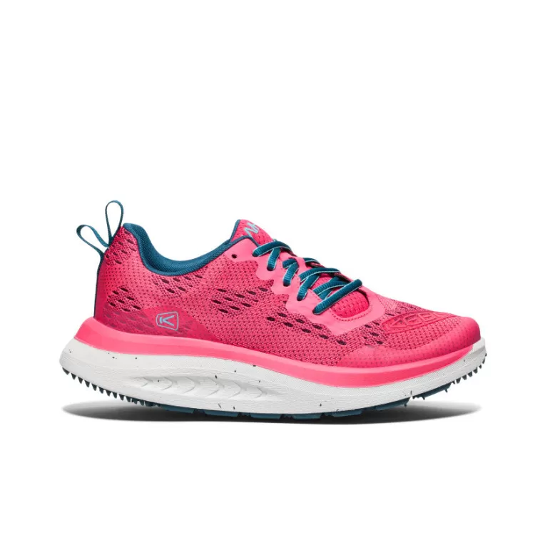 Women KEEN Shoes | Women's WK400 Walking Shoe   |  Rouge Red/Reef Waters