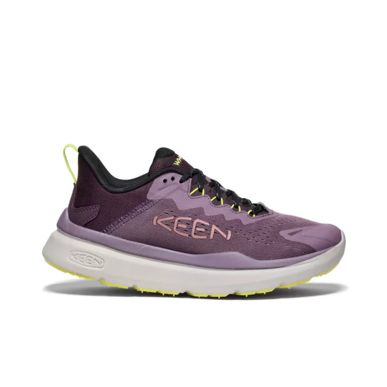 Women KEEN Shoes | Women's WK450 Walking Shoe   |  Black Plum/Daiquiri Green