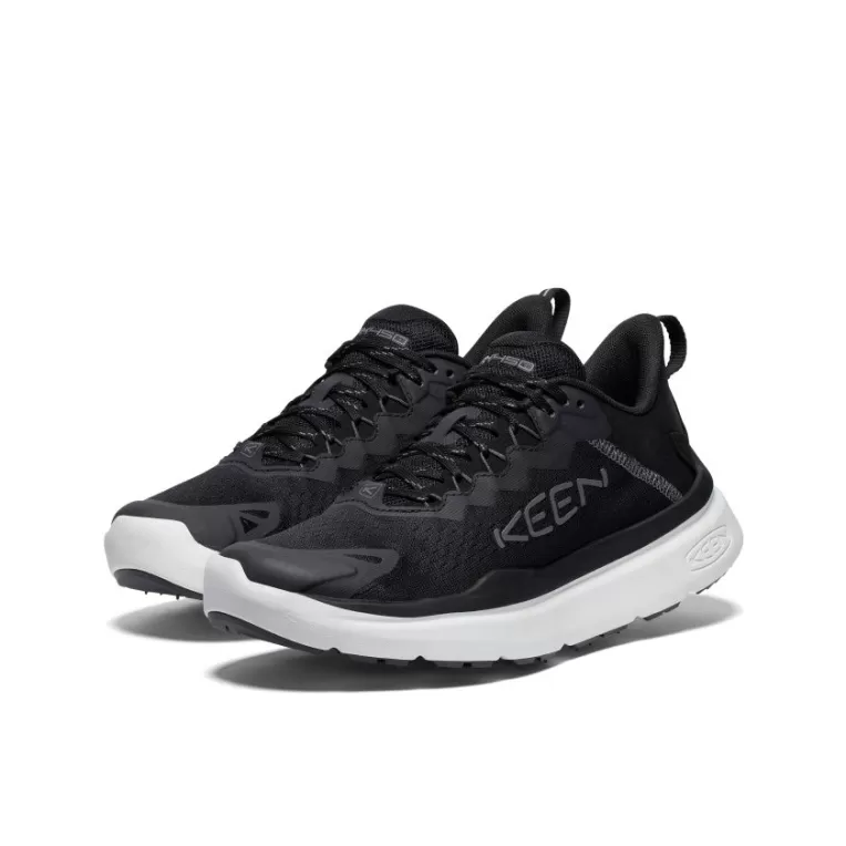 Women KEEN Shoes | Women's WK450 Walking Shoe   |  Black/Star White
