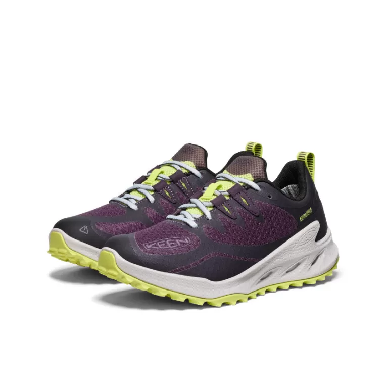 Women KEEN Shoes | Women's Zionic Waterproof Hiking Shoe   |  Plum Perfect/Daiquiri Green