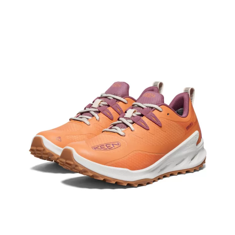 Women KEEN Shoes | Women's Zionic Waterproof Hiking Shoe   |  Tangerine/Star White